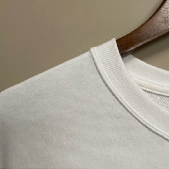 Joe Fresh White and Green Racquet Club Sweatshirt Tennis Women’s Large - Picture 2 of 11